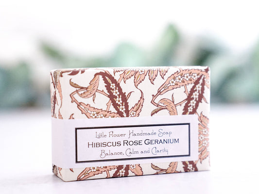 Hibiscus Rose Geranium Handmade Soap